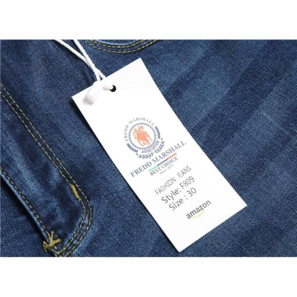 Men's Skinny Slim Fit Stretch Straight Leg Fashion Jeans Pants - Picture 7 of 7